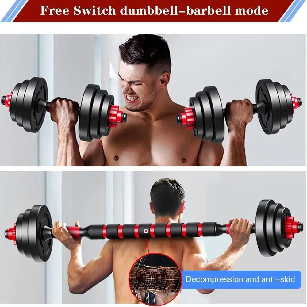 22lb Adjustable Dumbbell And Barbell Set For Home Strength Training