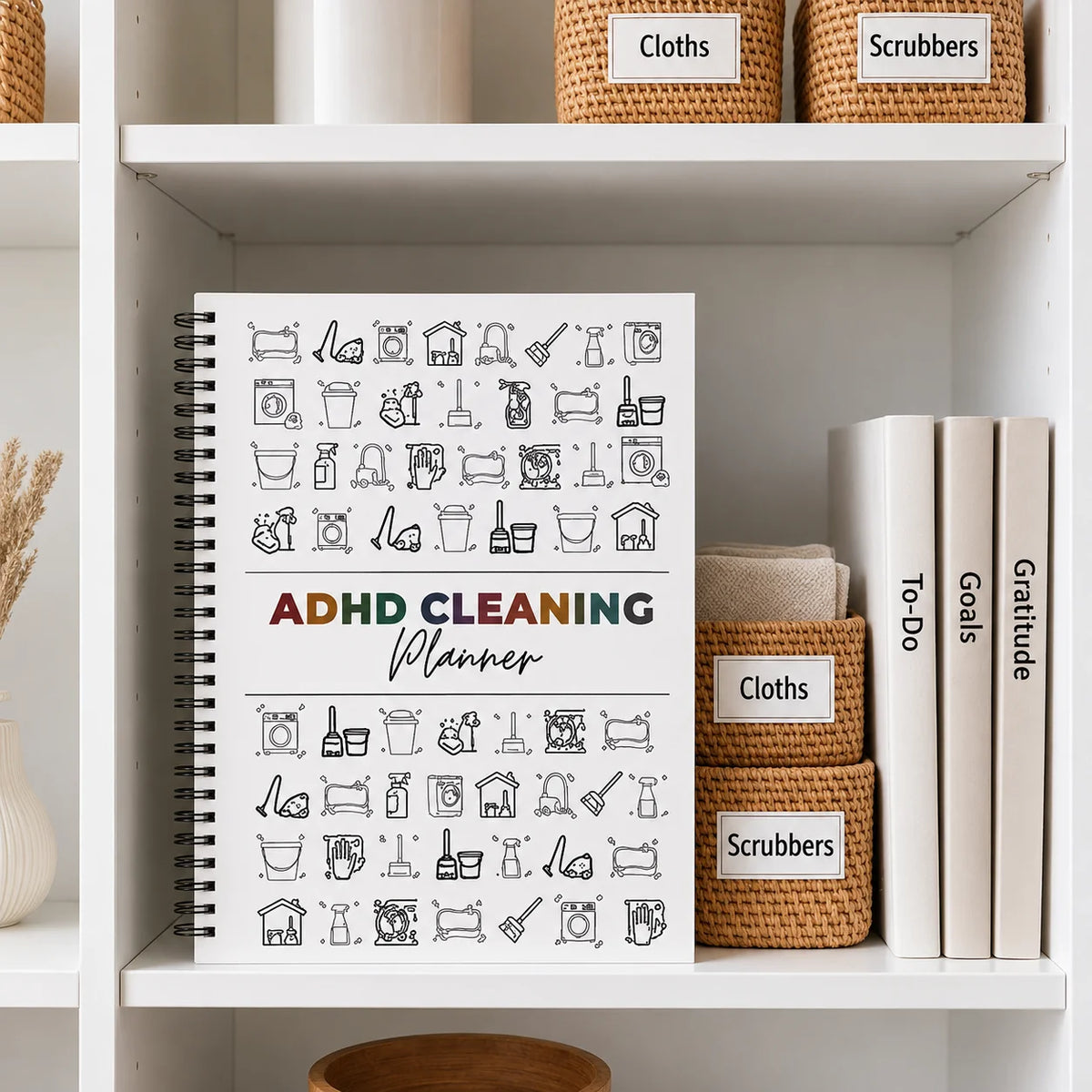 ADHD Cleaning Planner Spiral Bound House Chores Organizer Notebook