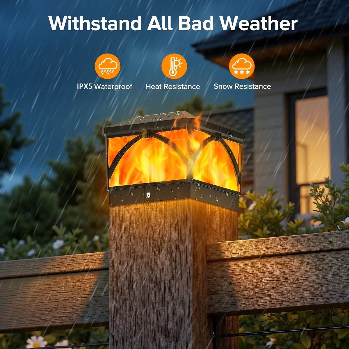 Outdoor Waterproof Villa Gate Fence Light Solar Light Outdoor Villa Column Lamp Fence Gate Pillar Head Led Lamp For House Garden