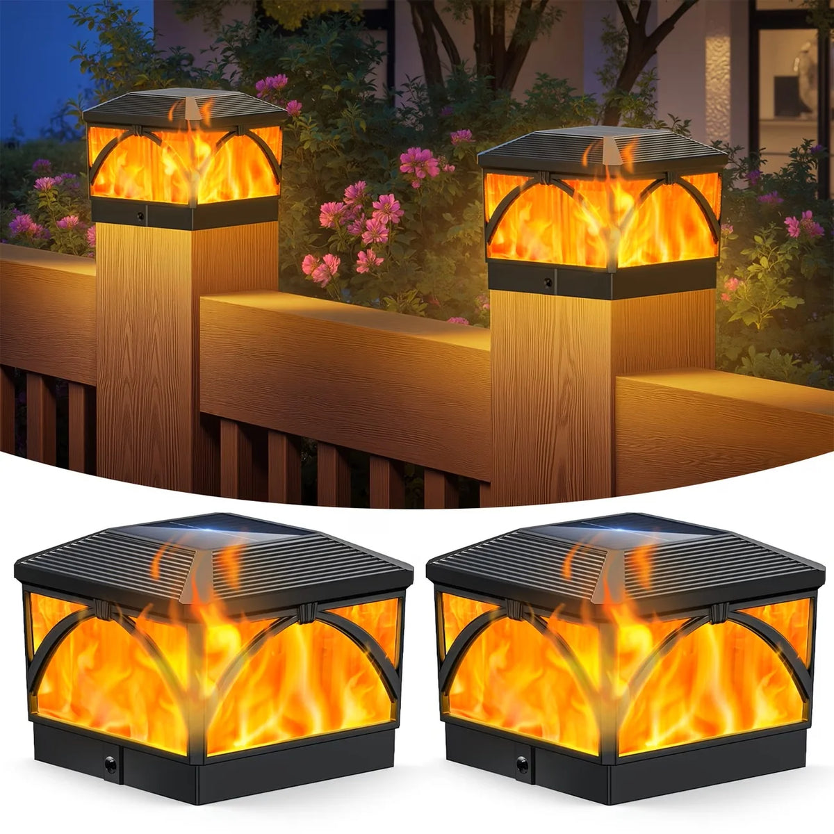 Outdoor Waterproof Villa Gate Fence Light Solar Light Outdoor Villa Column Lamp Fence Gate Pillar Head Led Lamp For House Garden