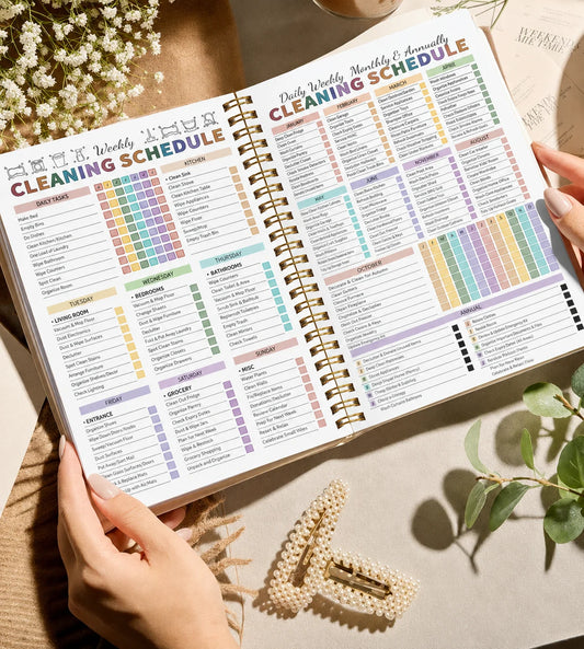 ADHD Cleaning Planner Spiral Bound House Chores Organizer Notebook