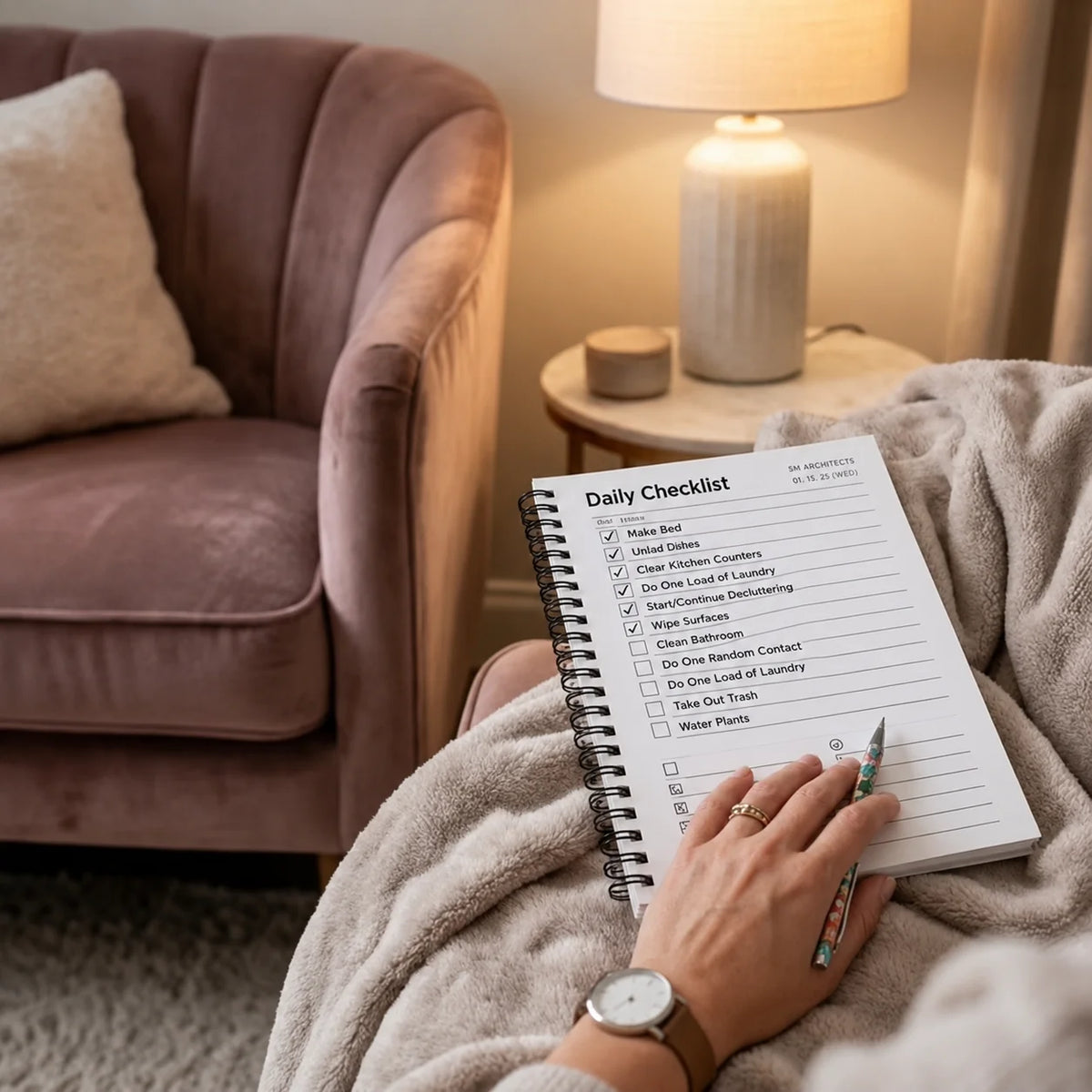 ADHD Cleaning Planner Spiral Bound House Chores Organizer Notebook
