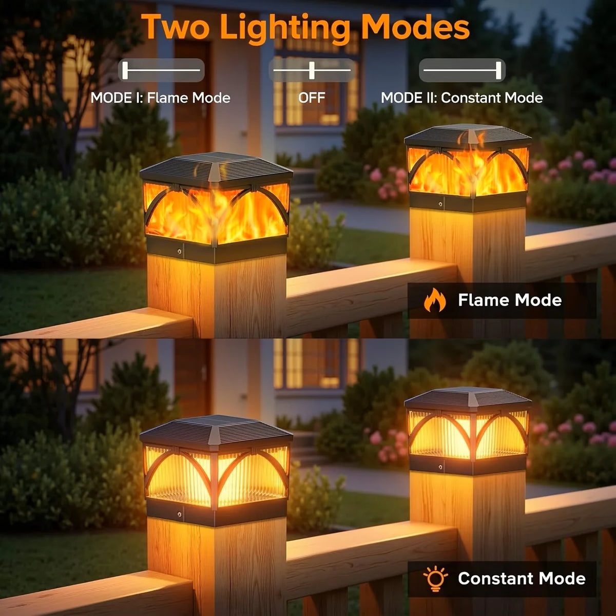 Outdoor Waterproof Villa Gate Fence Light Solar Light Outdoor Villa Column Lamp Fence Gate Pillar Head Led Lamp For House Garden