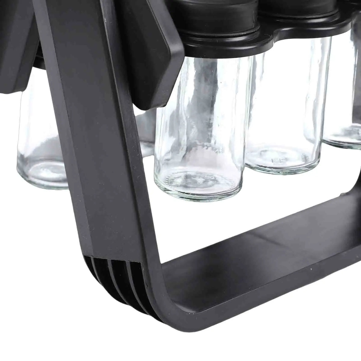18 Jar Glass Spice Rack Rotating Carousel With Labels And Funnel Kitchen