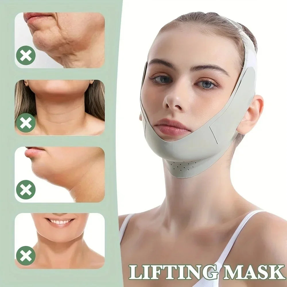 Adjustable V Shape Face Lift Band Double Chin Reducer Strap