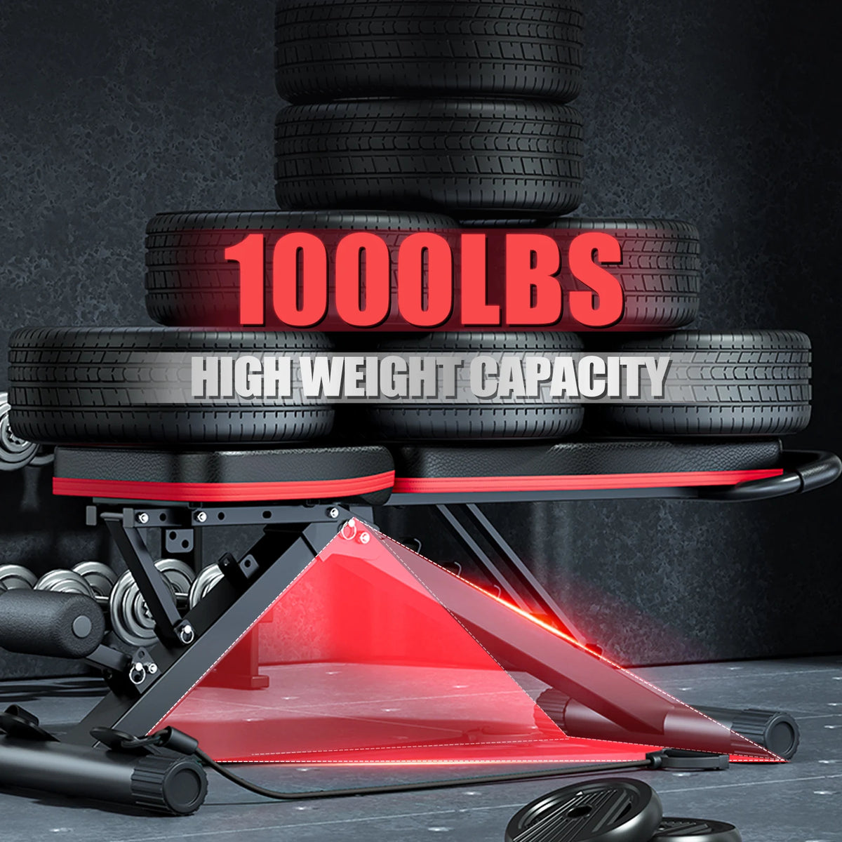 14 In 1 Foldable Dumbbell Bench With 6 Position Levels For Home Gym Strength Workouts