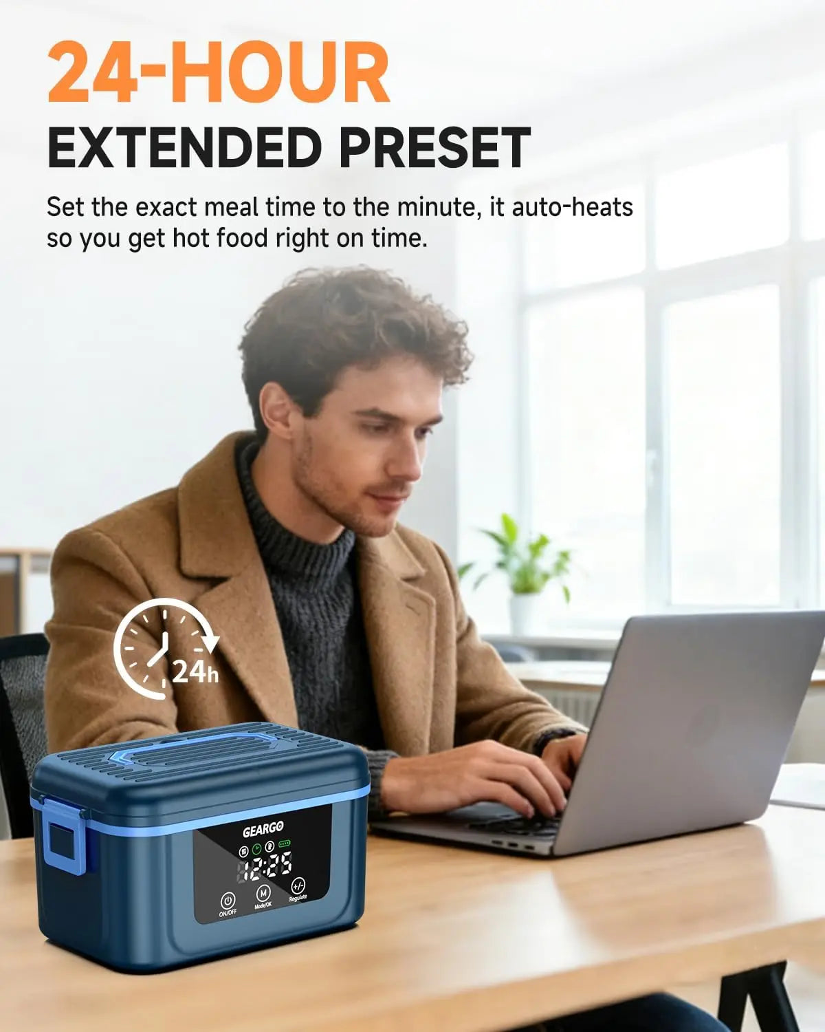 Cordless Electric Heated Lunch Box With Leakproof Thermal Storage
