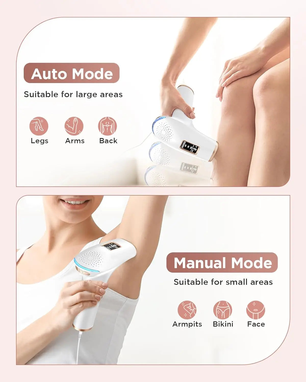 Jooypep 999900 Flashes IPL Hair Removal Epilator Painless Permanent Home Use