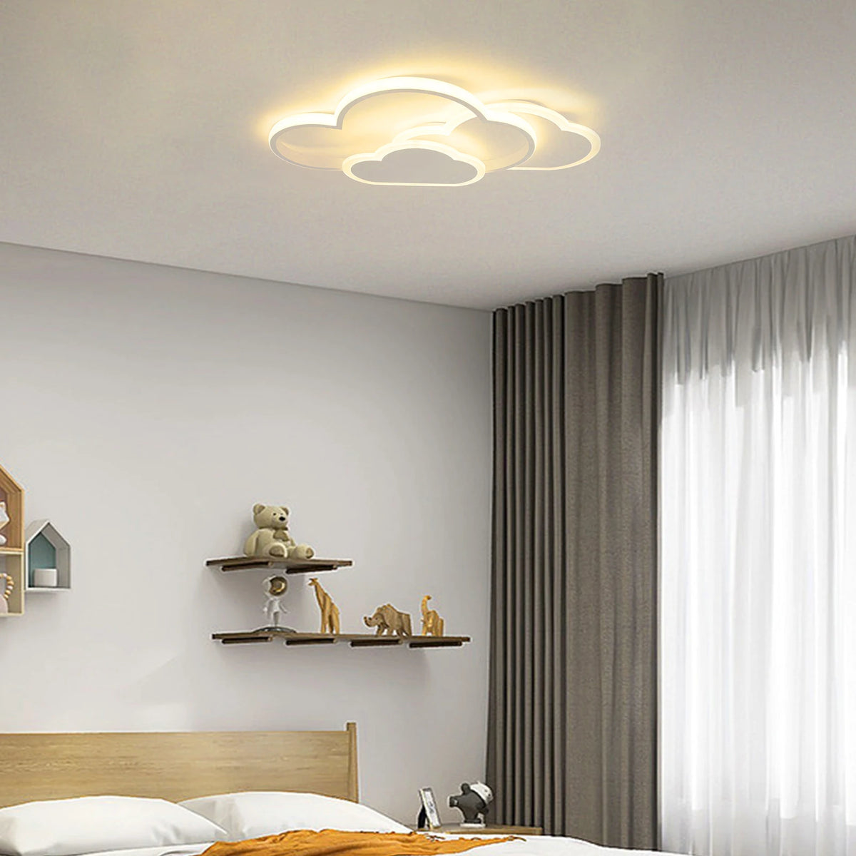 Modern Dimmable Cloud Led Ceiling Light 22 Inch For Bedroom