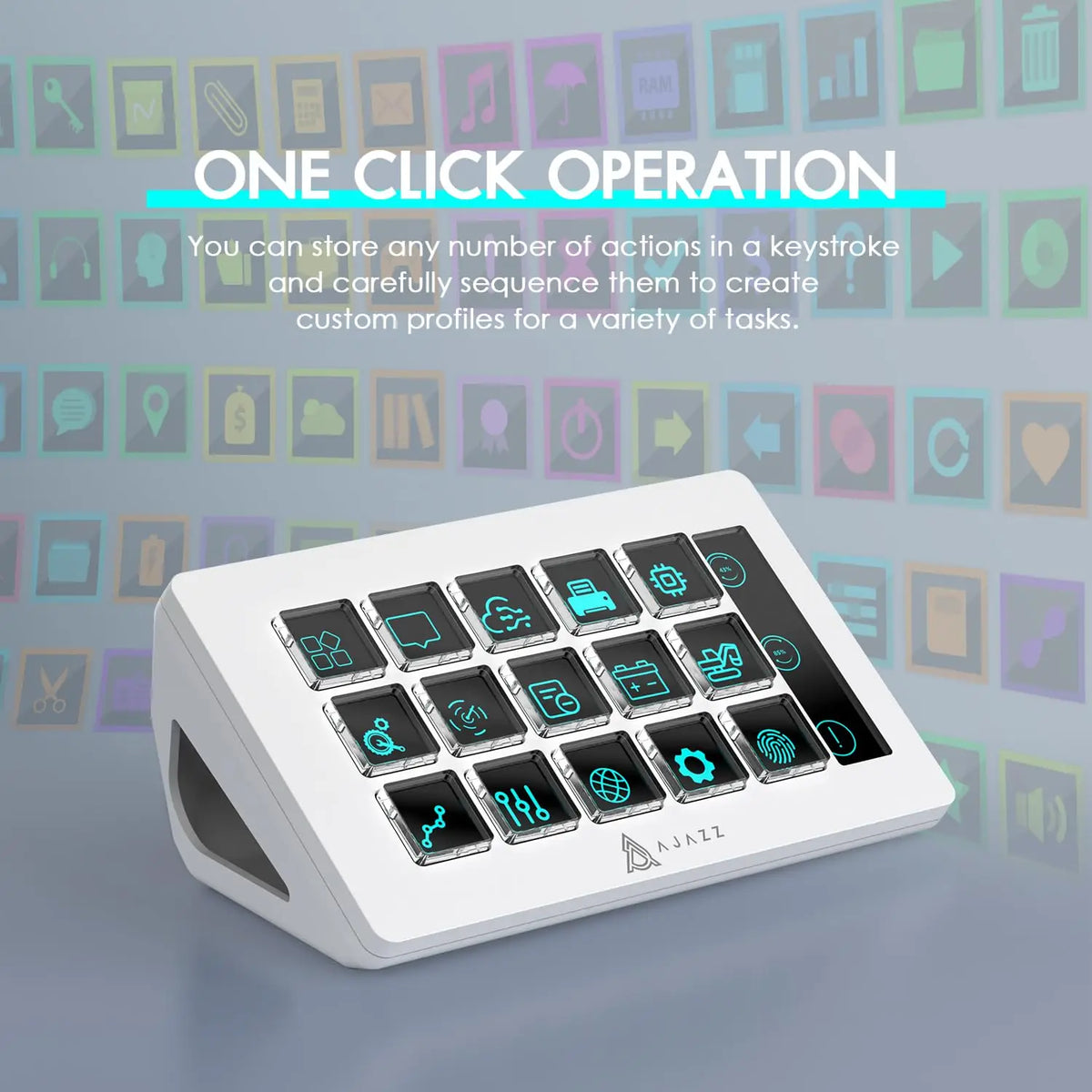 Attack Shark X Ajazz AKP153 Stream Deck With 15 Programmable Rgb Buttons