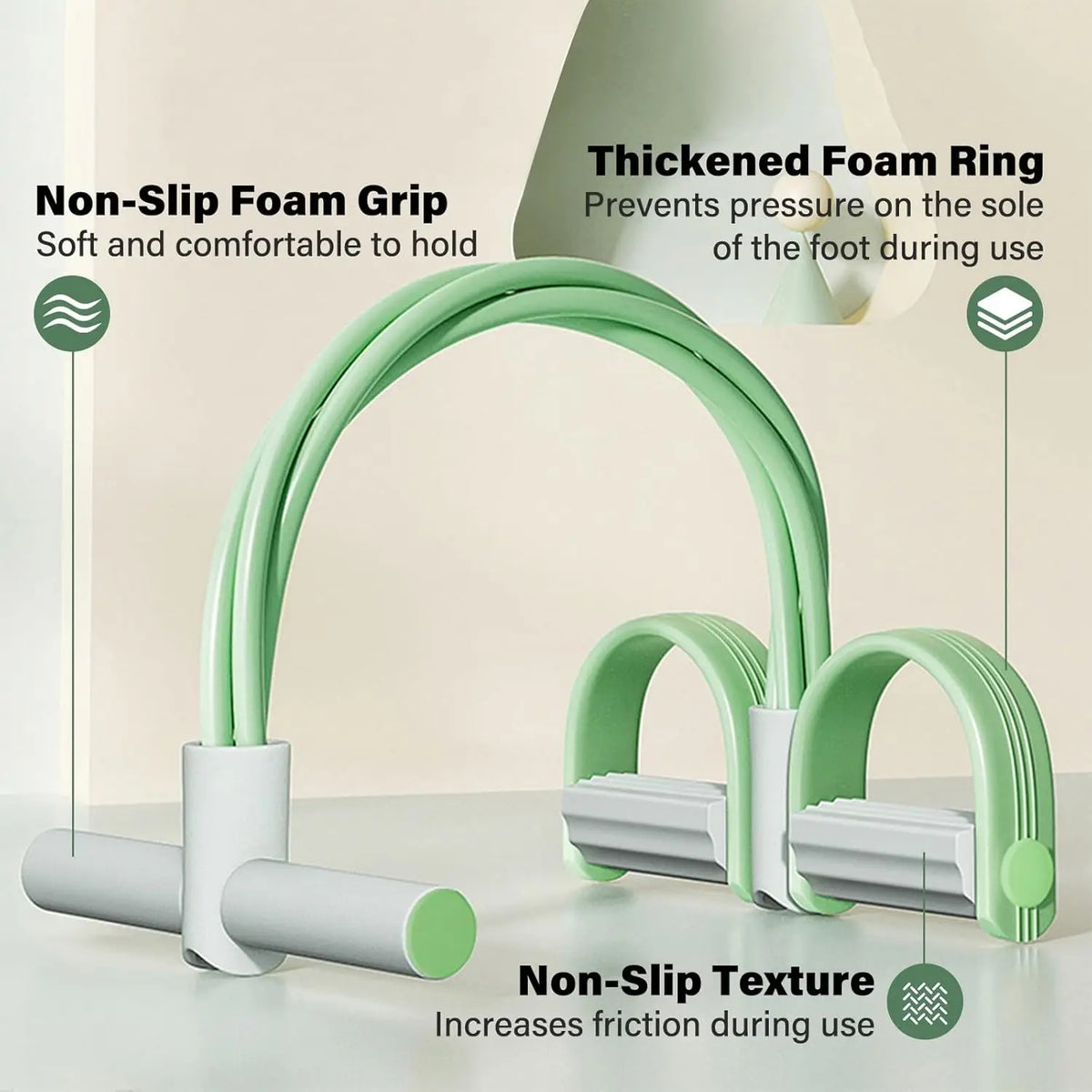 6 Tube Natural Rubber Pedal Resistance Bands Yoga Stretching Rope Home Fitness