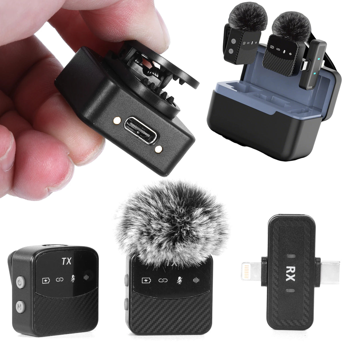 Mini Microphone for IPhone/Android/Camera with Noise Reduction Plug & Play Lapel Mic for Video Recording Vlogging Interview