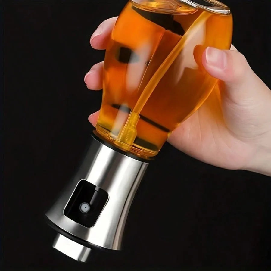 200ml Stainless Steel Glass Oil Sprayer Kitchen Cooking Mist