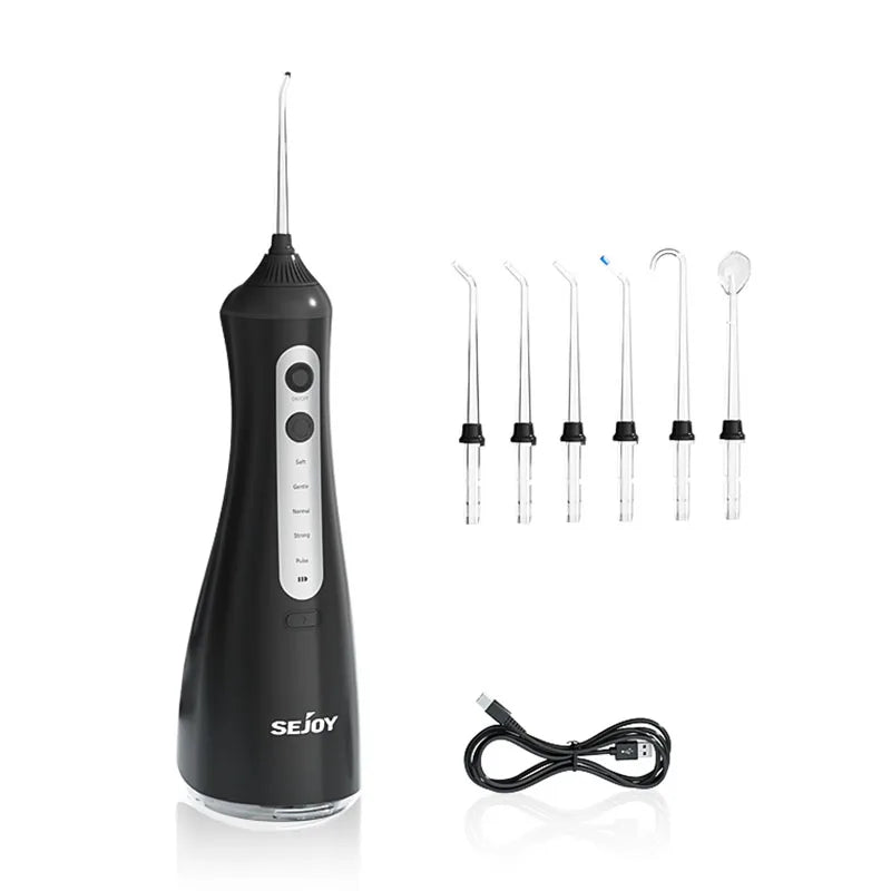 Water Flosser Irrigator Dental Teeth Whitening strips Portable 230ML Tank 5 Modes 8 Jet Tips Washing Machine for Home