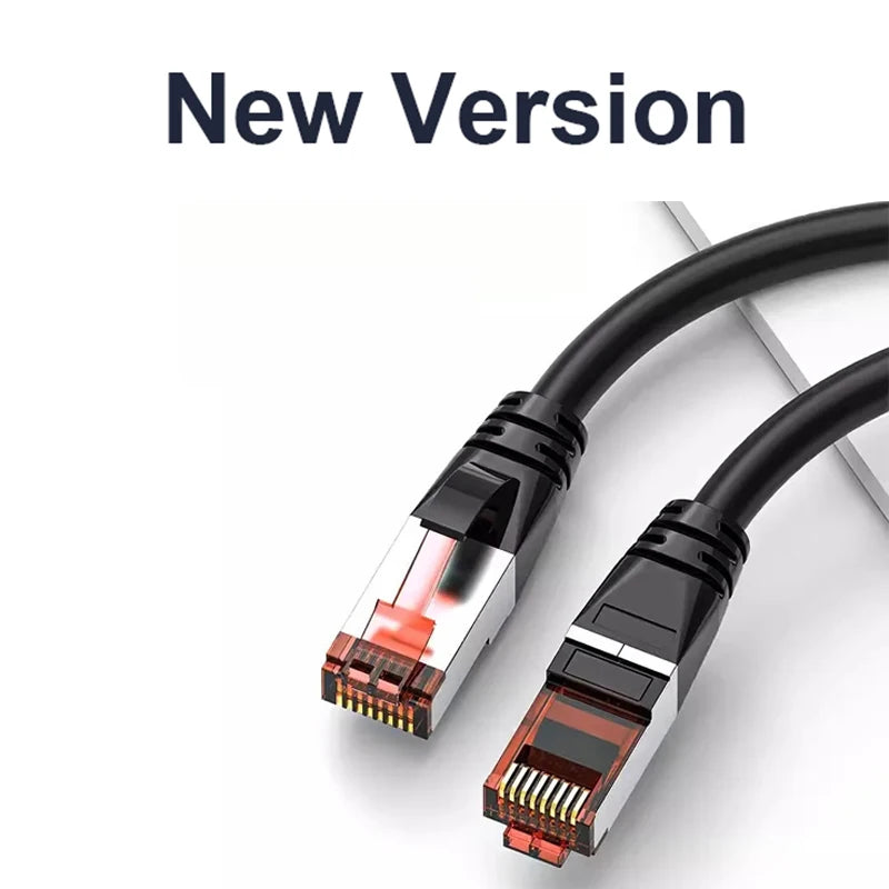 Ethernet Cable Cat6 RJ45 Lan Flat Cable SSTP Network Internet 12m Patch Cord for Computer Router Laptop PC Ethernet