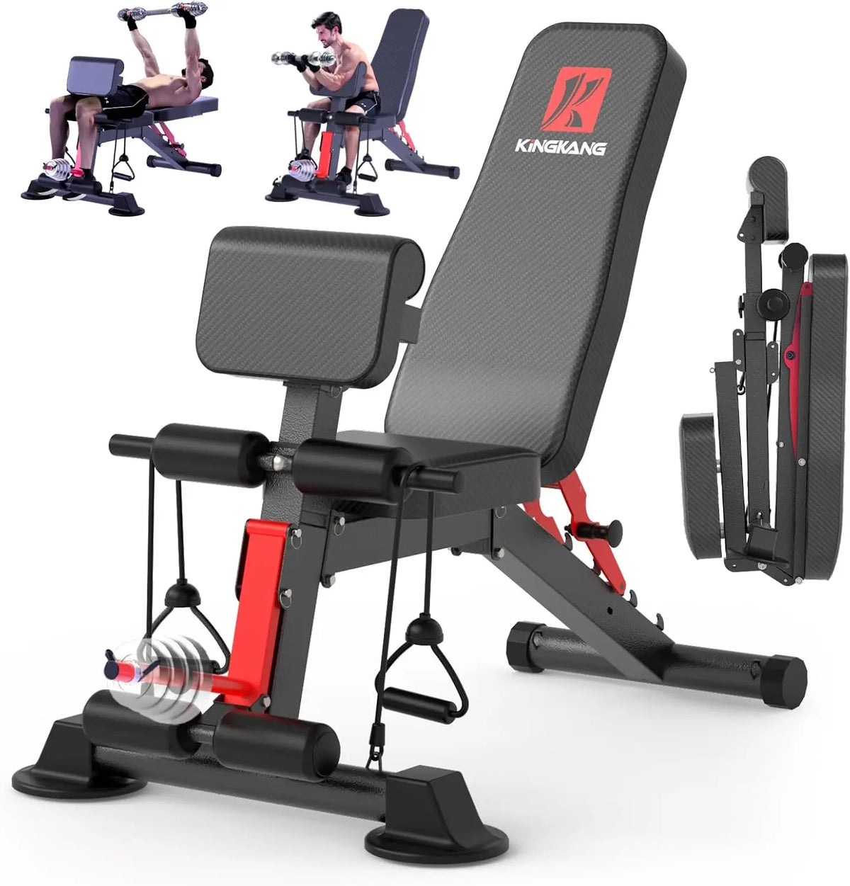 14 In 1 Foldable Dumbbell Bench With 6 Position Levels For Home Gym Strength Workouts