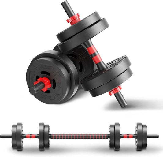 22lb Adjustable Dumbbell And Barbell Set For Home Strength Training