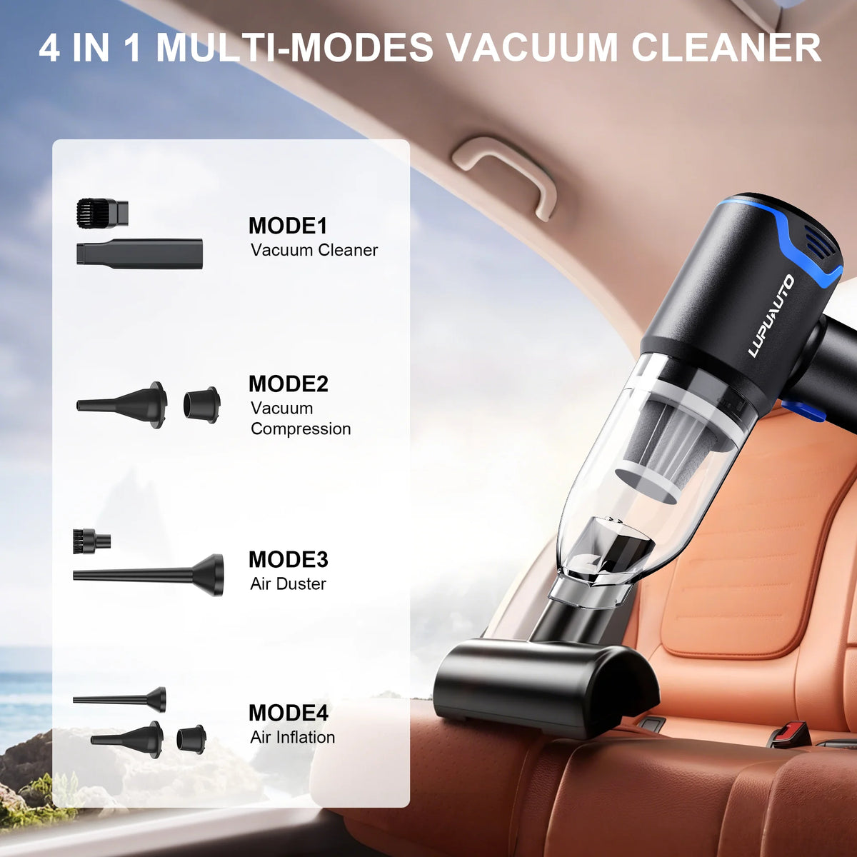 Portable Wireless Car Vacuum Cleaner 12000PA Wireless Vacuum Cleaner Dual Use for Home and Car High Powerful Vacuum Cleaner