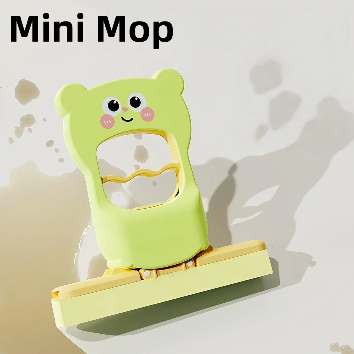 Mini Mop Sponge Water Absorbing Wiping, Foldable and Lazy Mop, Handheld Bathroom Cleaning Mop, Desktop Cleaning Mop