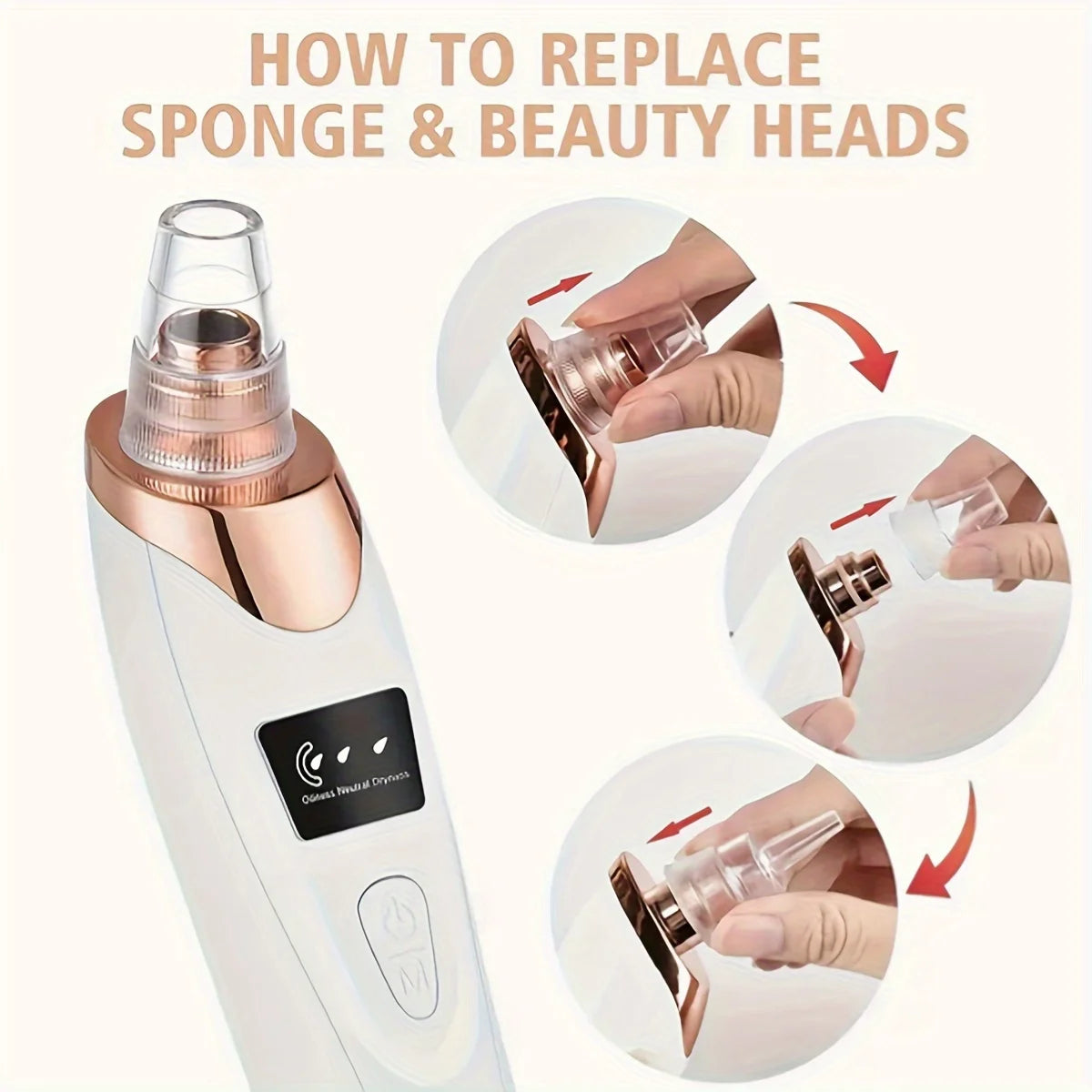 Rechargeable Electric Facial Pore Cleaner Vacuum Blackhead Remover Tool