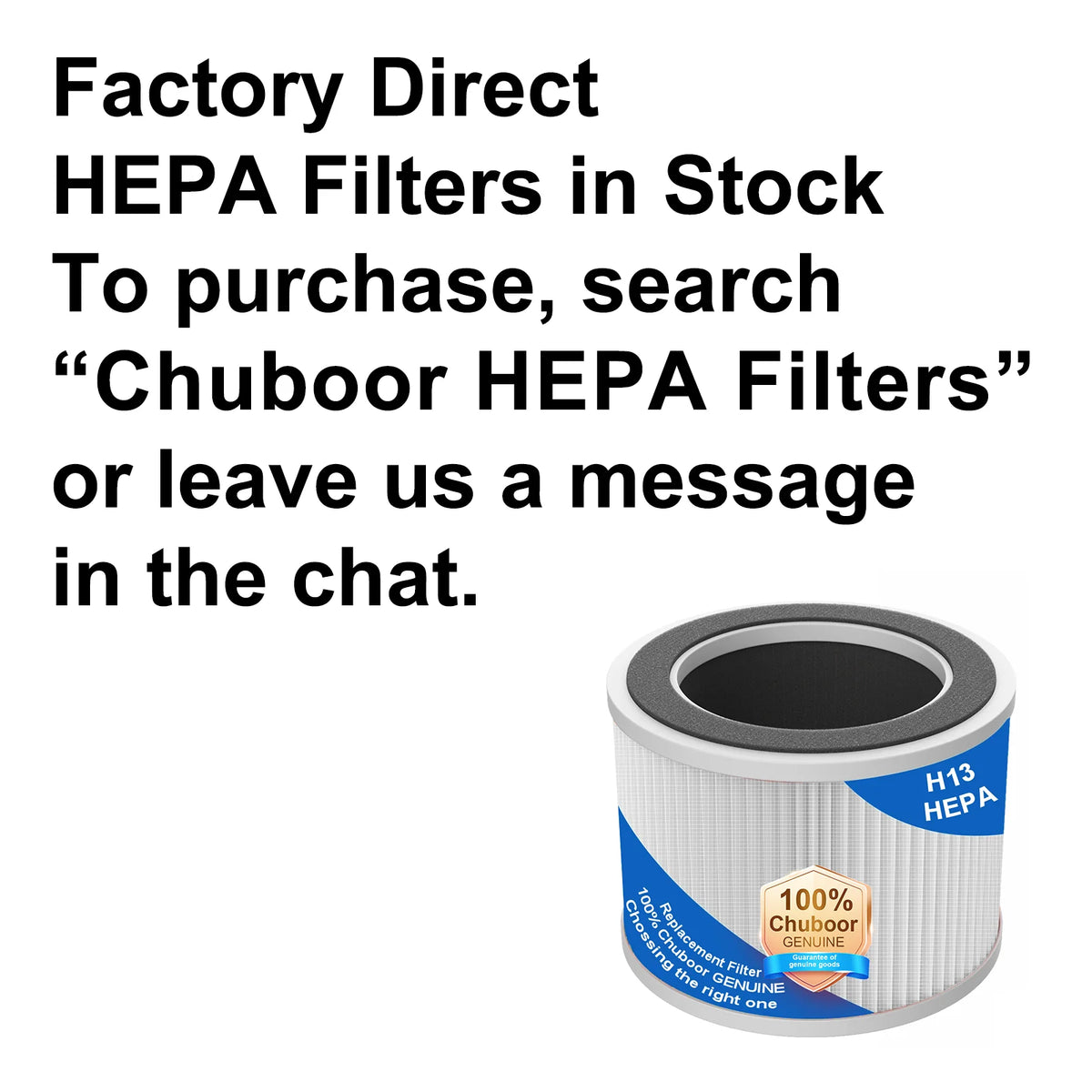 Chuboor H13 True HEPA Air Purifier With PM25 Sensor And App Control