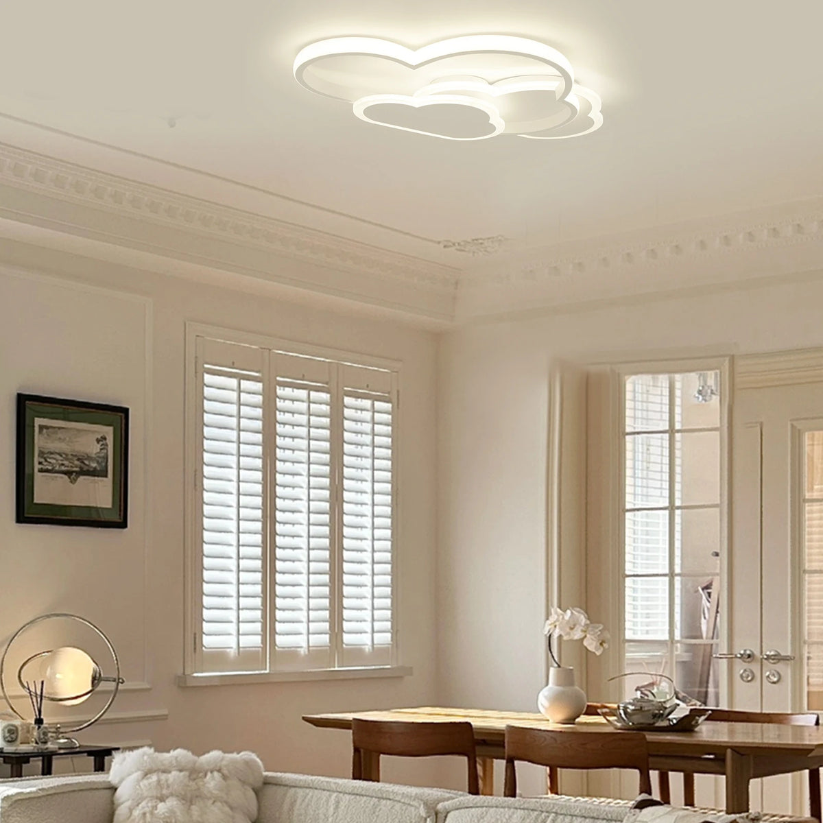 Modern Dimmable Cloud Led Ceiling Light 22 Inch For Bedroom