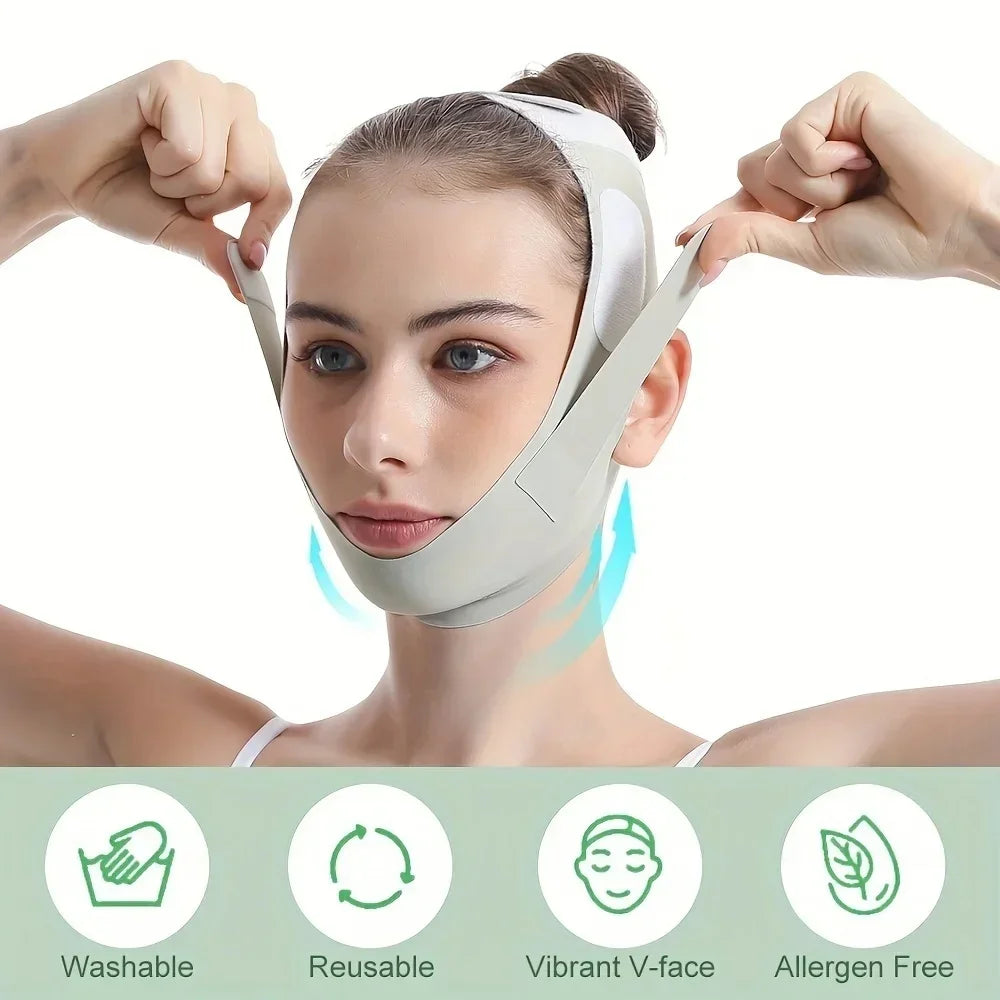 Adjustable V Shape Face Lift Band Double Chin Reducer Strap