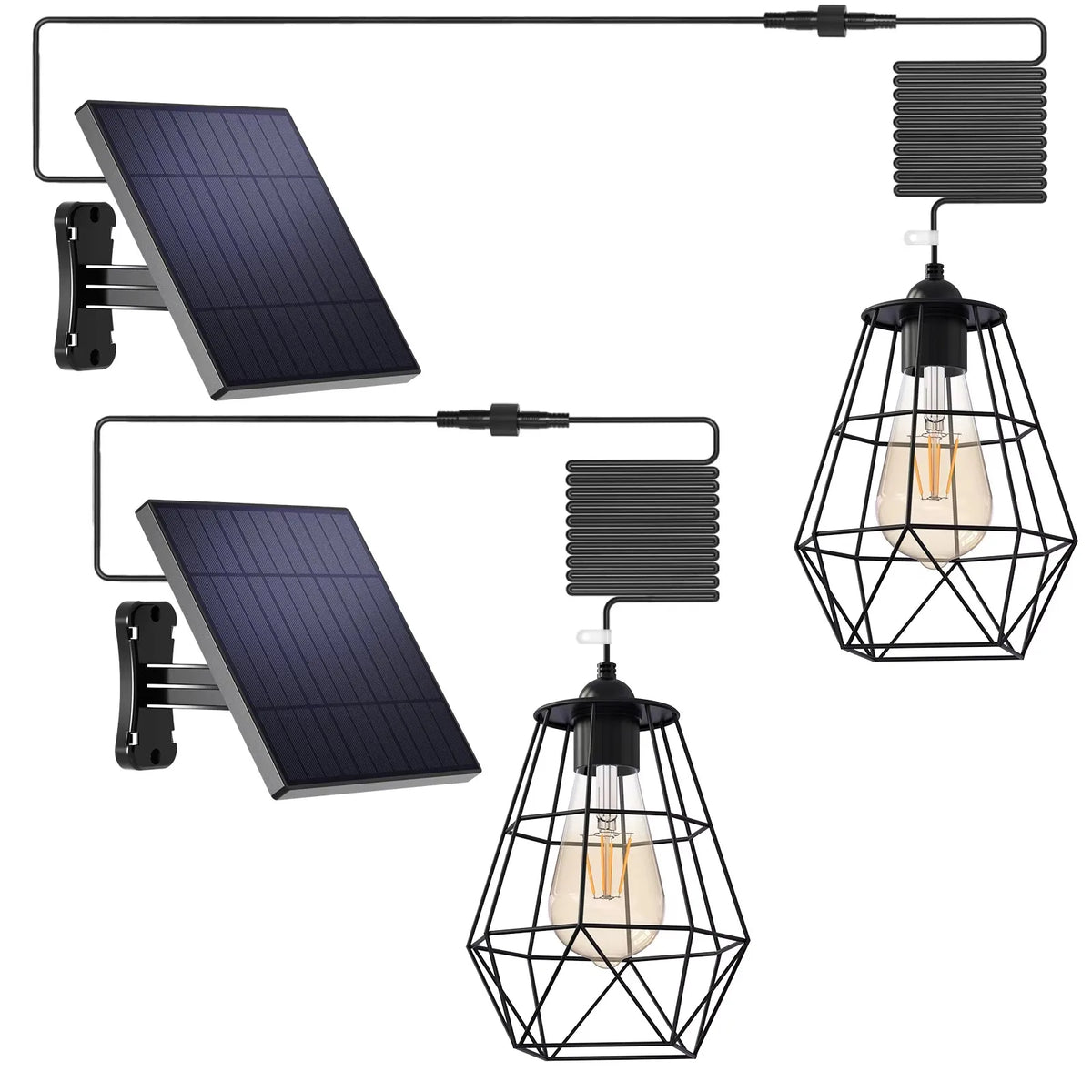 Intelamp 4000mah Solar Pendant Lights Indoor & Outdoor Bright Waterproof Solar Shed Lights For Bedroom Living Room Garden Yard