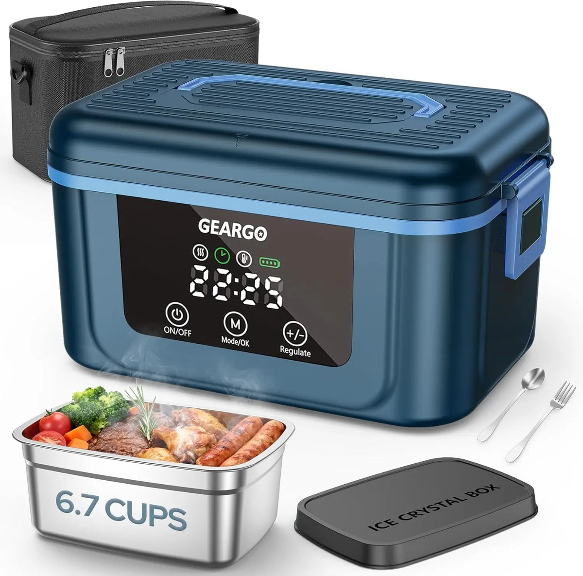 Cordless Electric Heated Lunch Box With Leakproof Thermal Storage