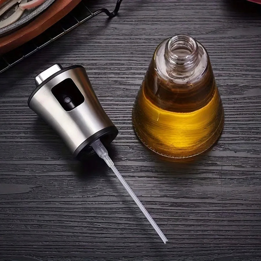 200ml Stainless Steel Glass Oil Sprayer Kitchen Cooking Mist