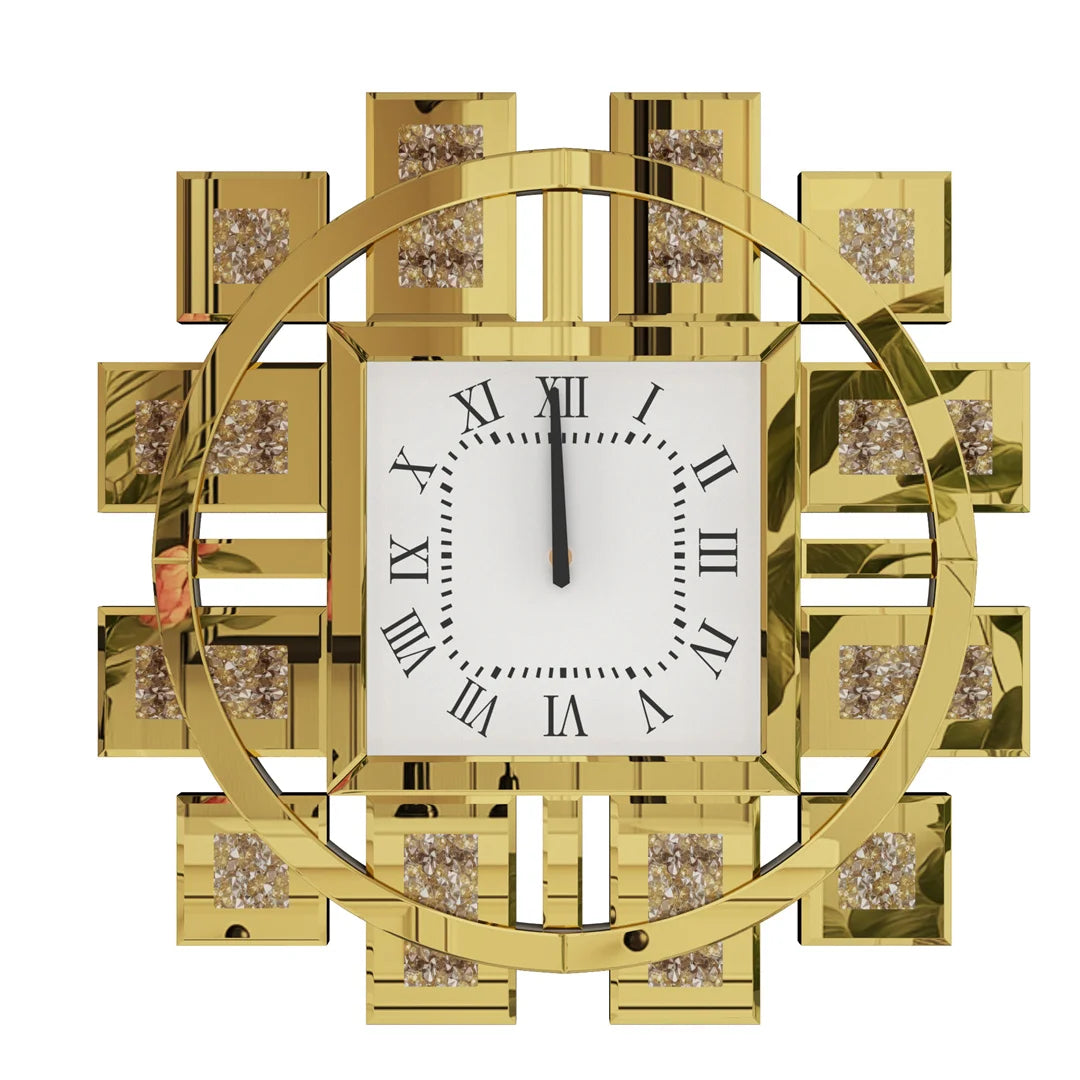 Decorative 60CM Crystal Diamond Wall Clock For Living Room Home