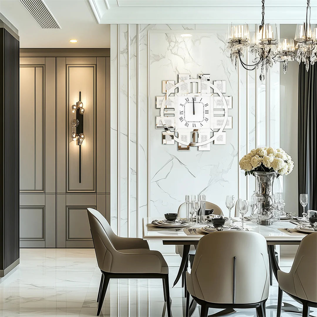 Decorative 60CM Crystal Diamond Wall Clock For Living Room Home