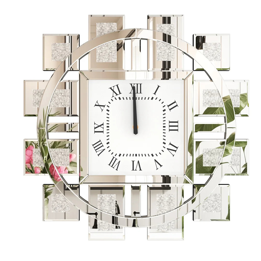 Decorative 60CM Crystal Diamond Wall Clock For Living Room Home
