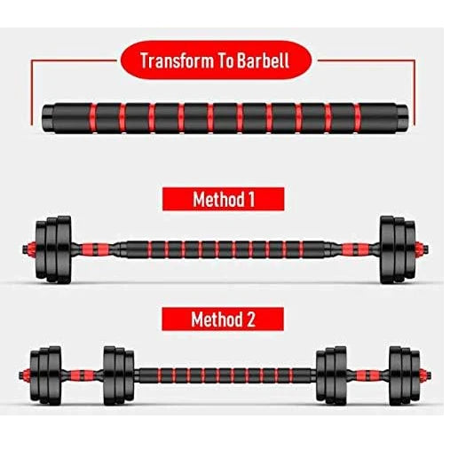 22lb Adjustable Dumbbell And Barbell Set For Home Strength Training