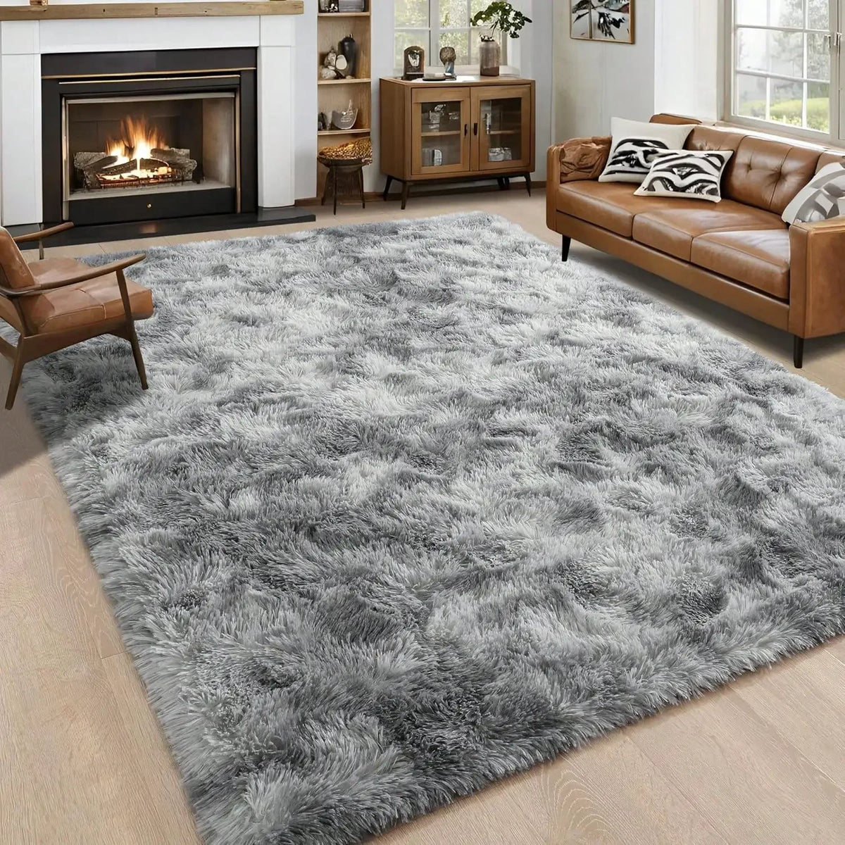 eluckya Plush And Thick Long-Pile Carpet, Super Soft And Comfortable Rug, Non-Slip Thick Pile Carpet, Suitable For Bedrooms, Living Rooms, Bathrooms, Dorm Rooms, Room Decor, Kitchen Essentials, Family Gatherings, Valentine's