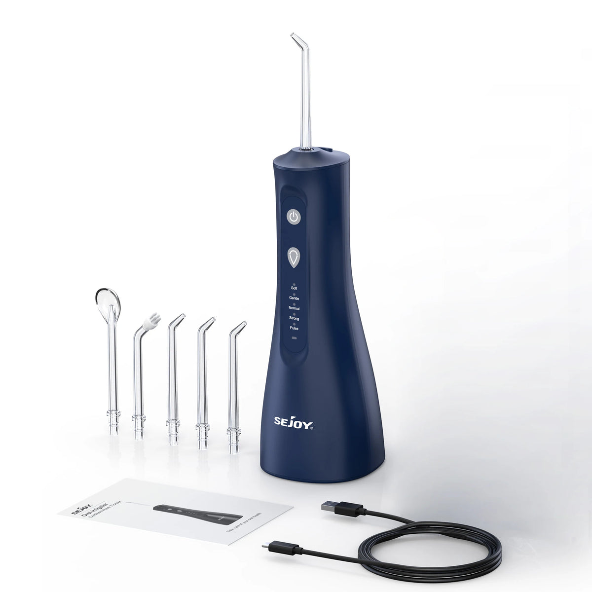 Water Flosser Irrigator Dental Teeth Whitening strips Portable 230ML Tank 5 Modes 8 Jet Tips Washing Machine for Home