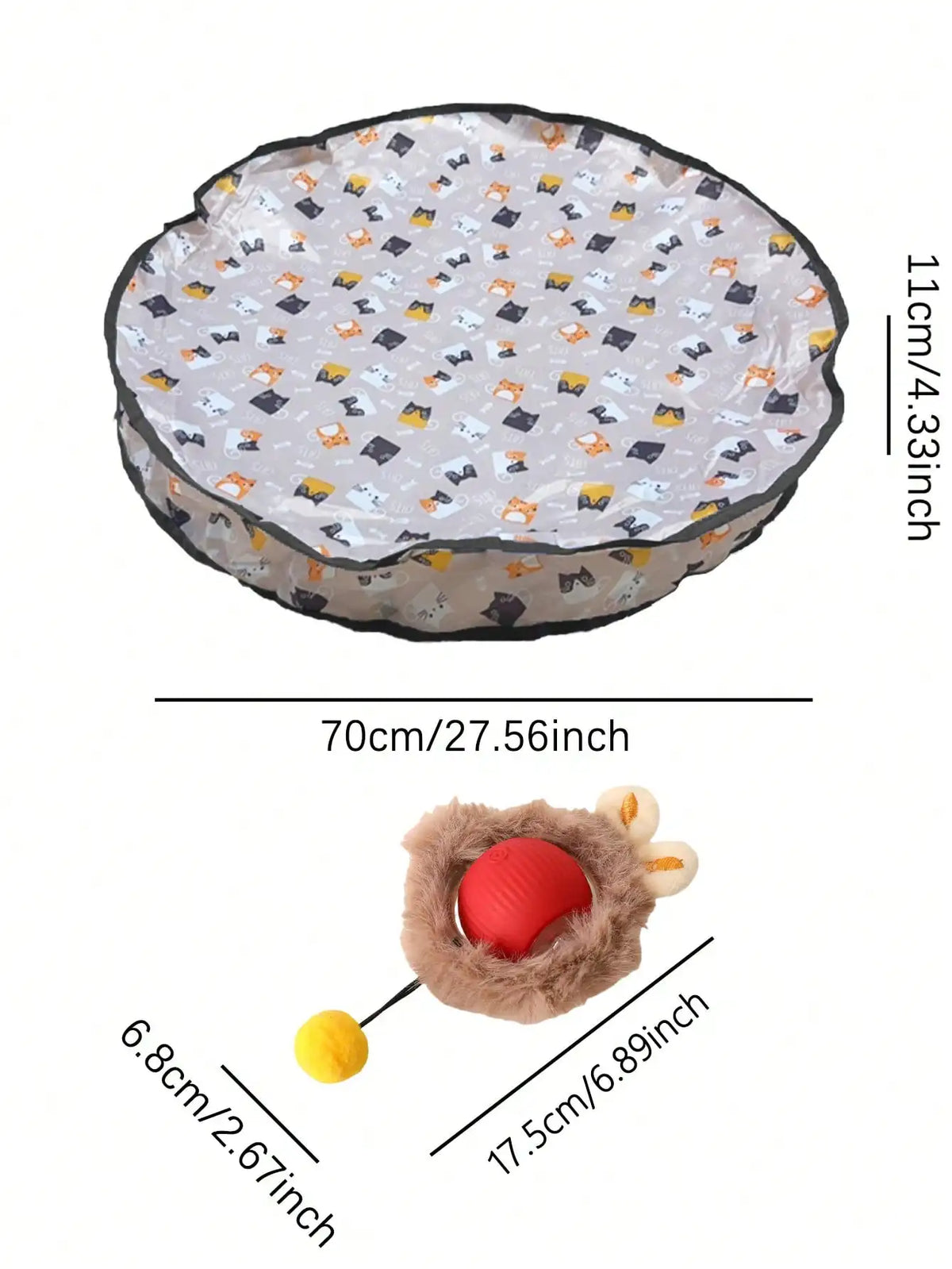 Interactive Electric Cat Ball Toy USB Rechargeable Automatic Play Ball