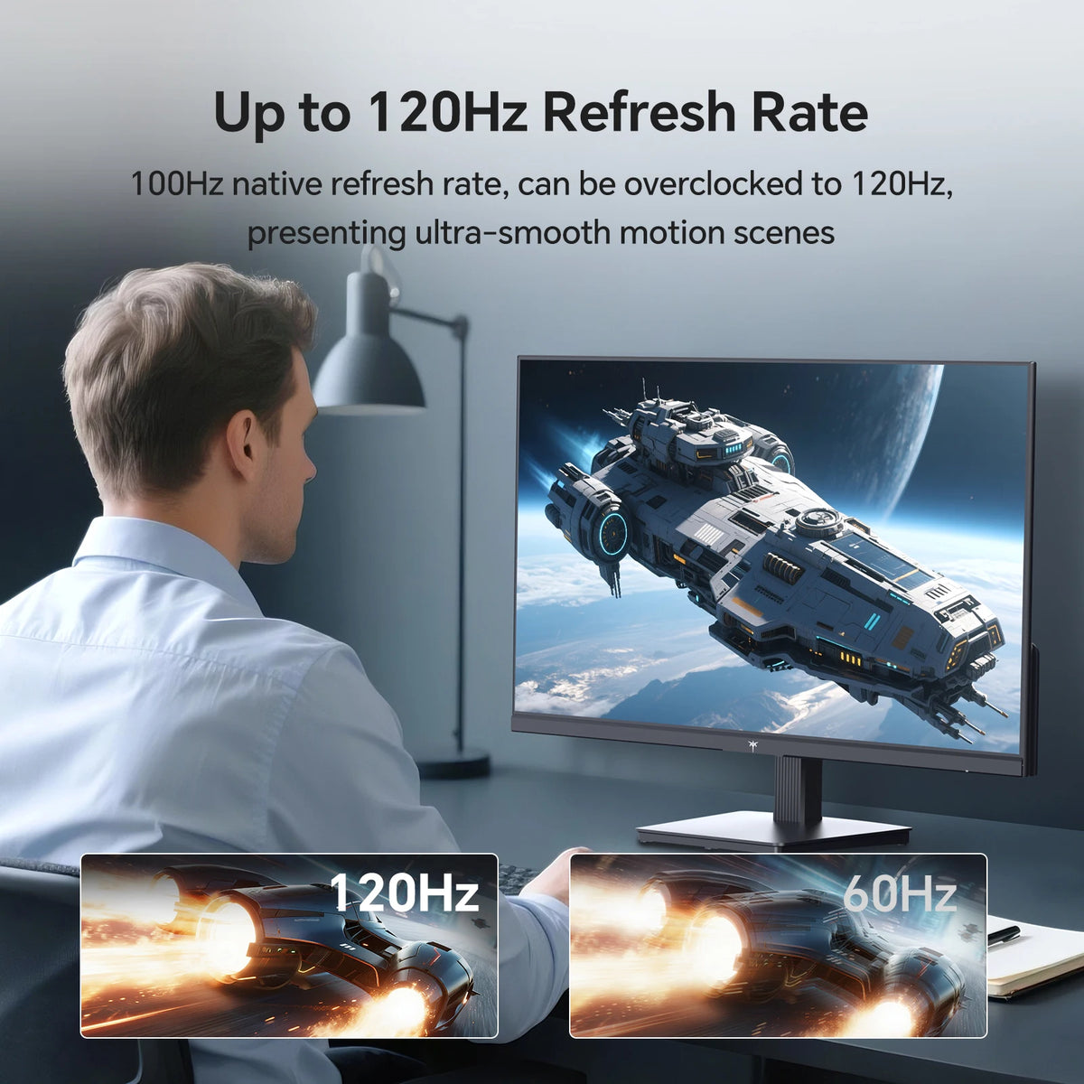 KTC 27 Inch Computer Monitor - QHD (2560 x 1440) Display, Up to 120Hz Monitor, IPS Panel H27D9