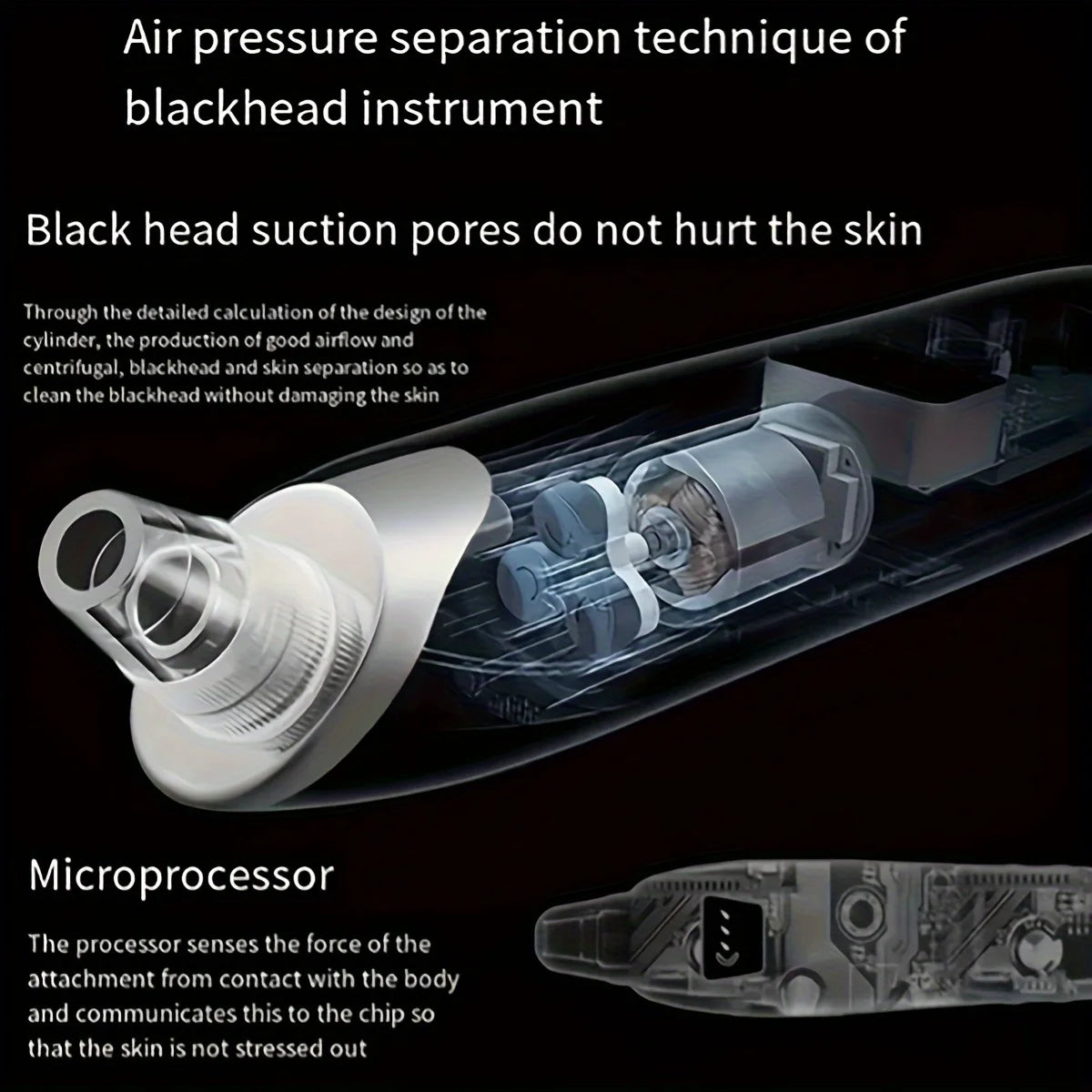 Rechargeable Electric Facial Pore Cleaner Vacuum Blackhead Remover Tool