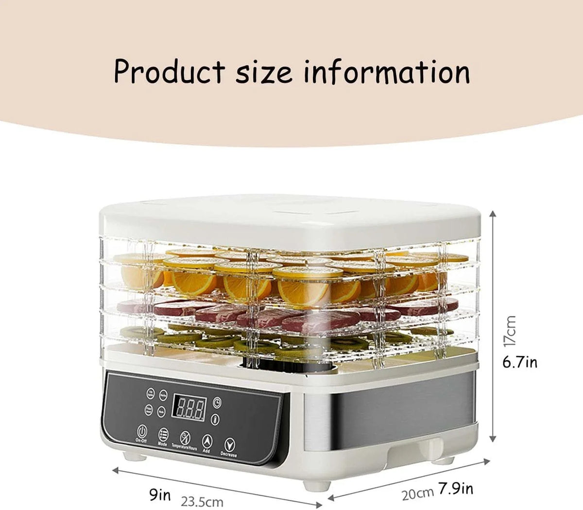 5 Layer Household Food Dehydrator For Fruit Vegetable Snacks